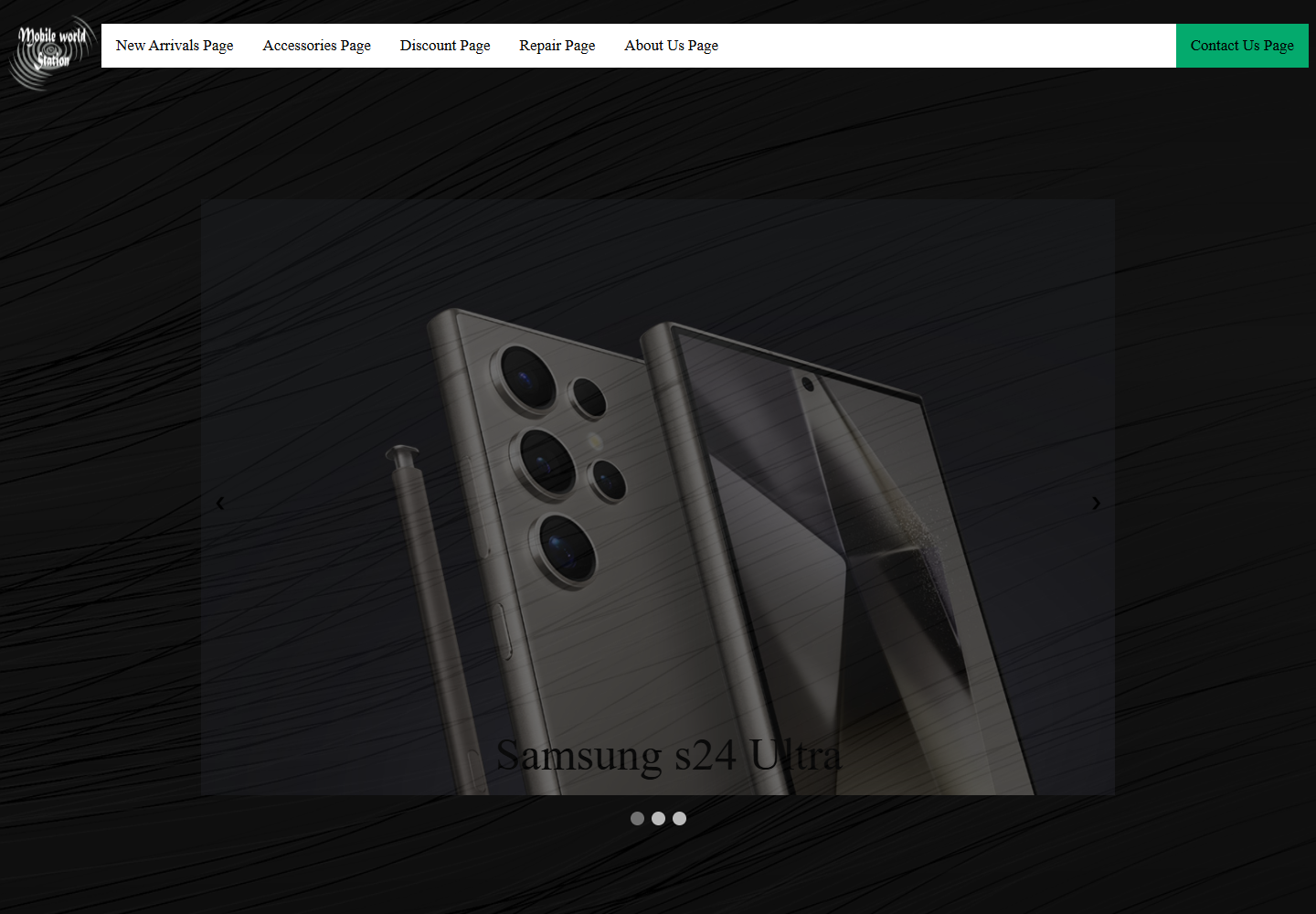 Original Mobile World Station homepage
